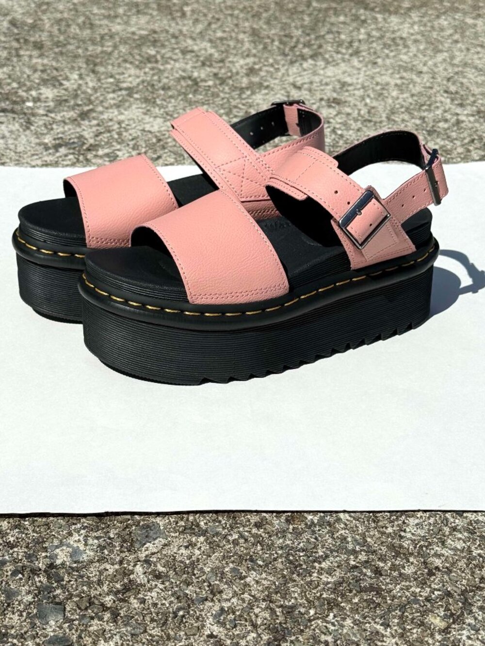 DR MARTENS Voss Quad Platform Sandals Women's Size 7 Pink